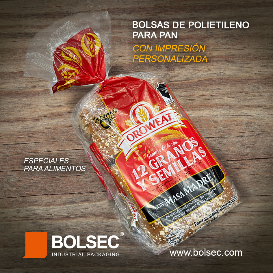 bolsas de polietileno para pan de caja con Impresion Personalizada